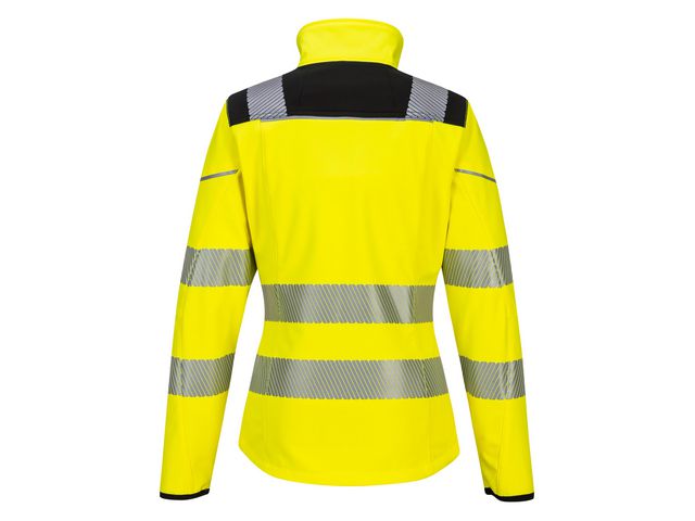 Varselsoftshell dam PW381 Hi-vi kl 2 2XL